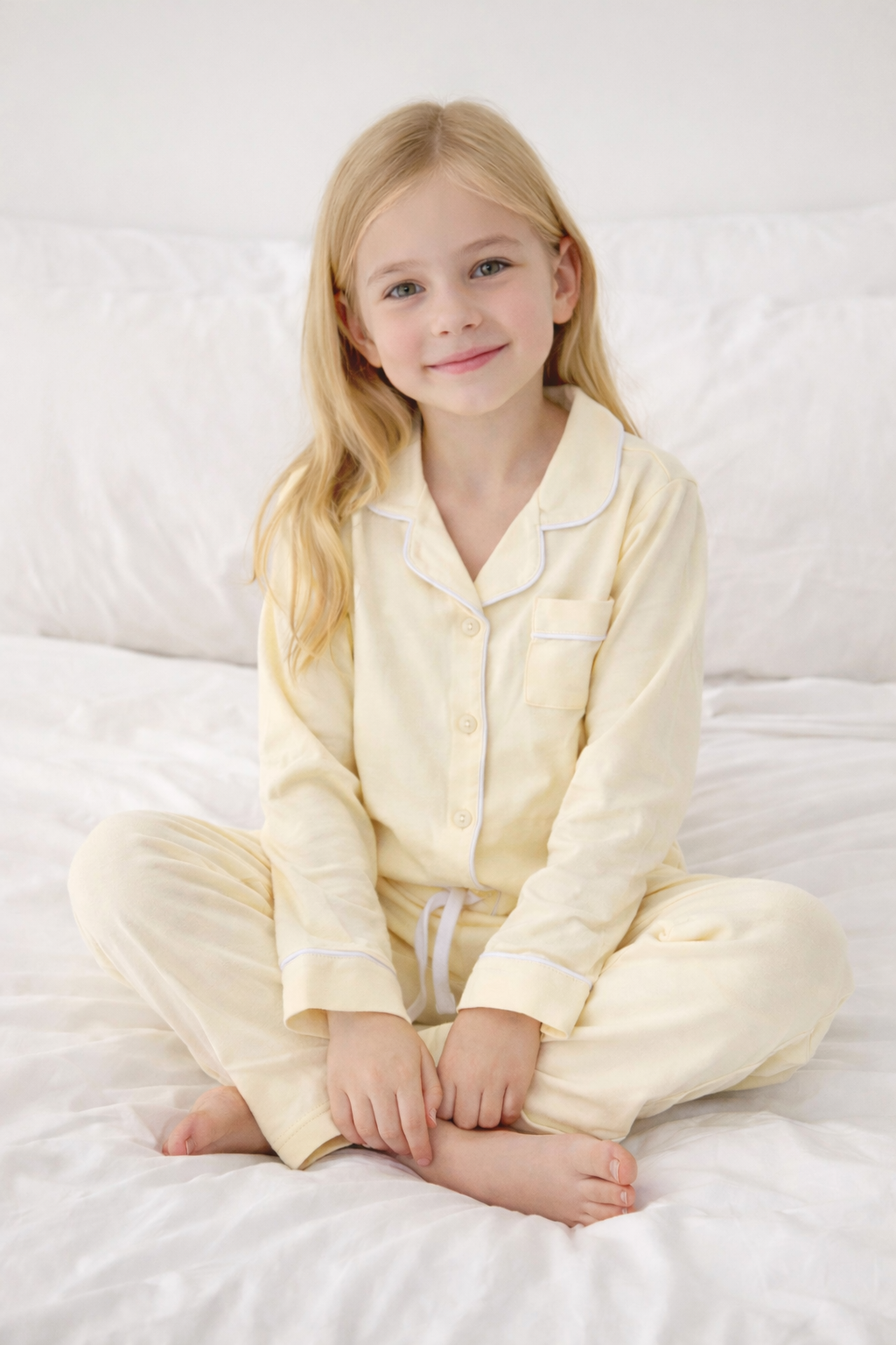 Butter Yellow Bamboo Long Pyjamas