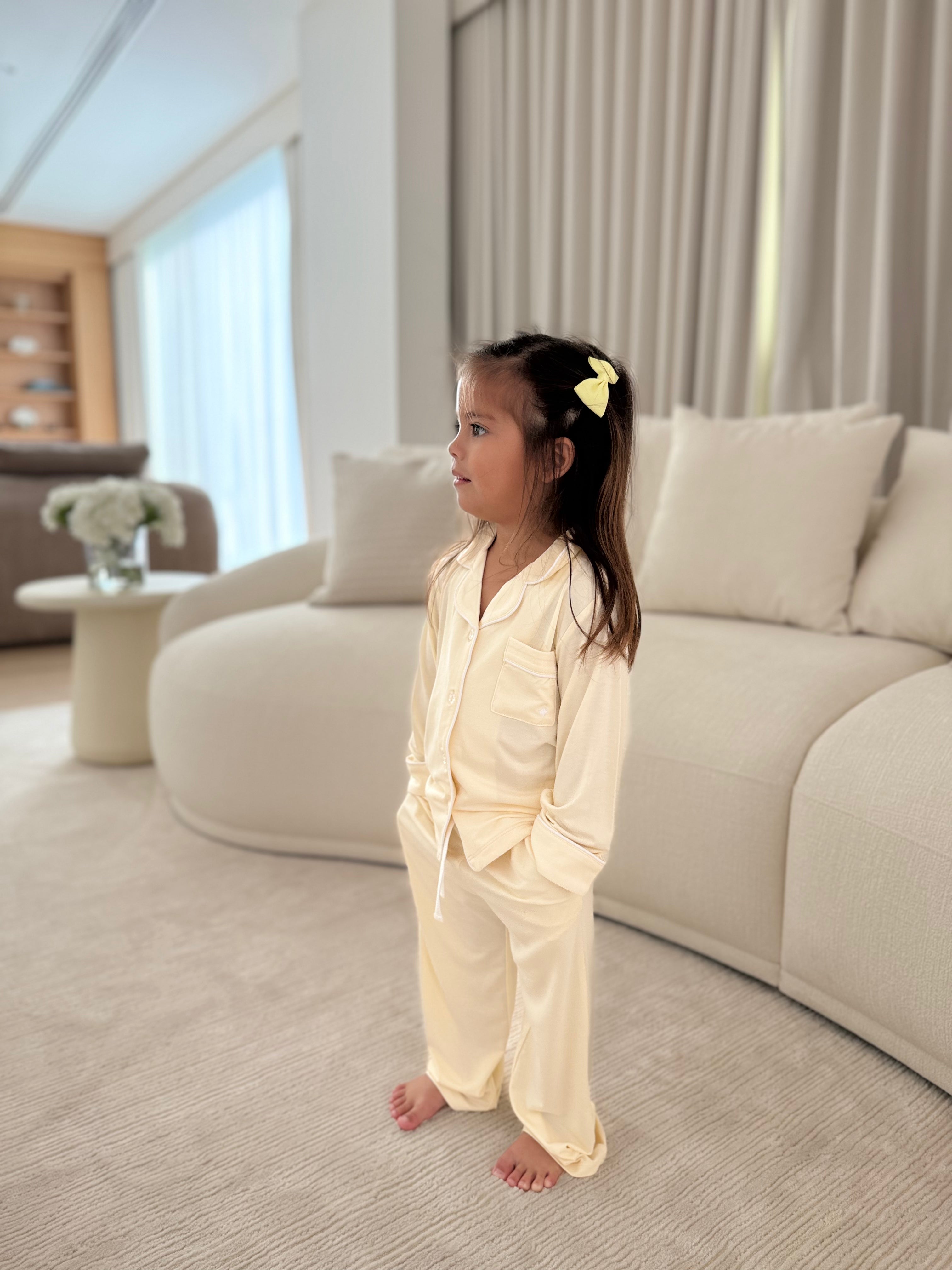 Butter Yellow Bamboo Long Pyjamas