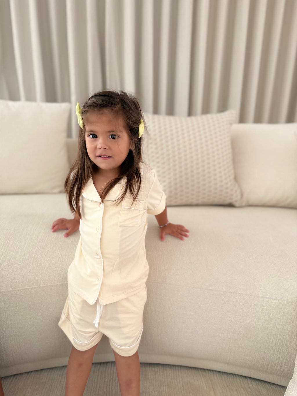 Yellow Bamboo Short Pyjamas