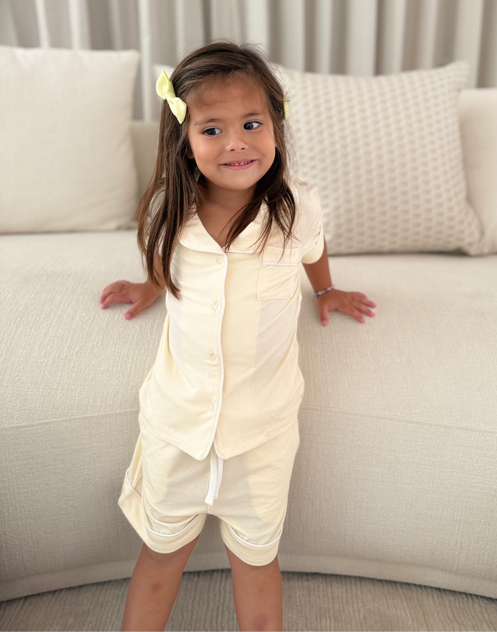 Yellow Bamboo Short Pyjamas