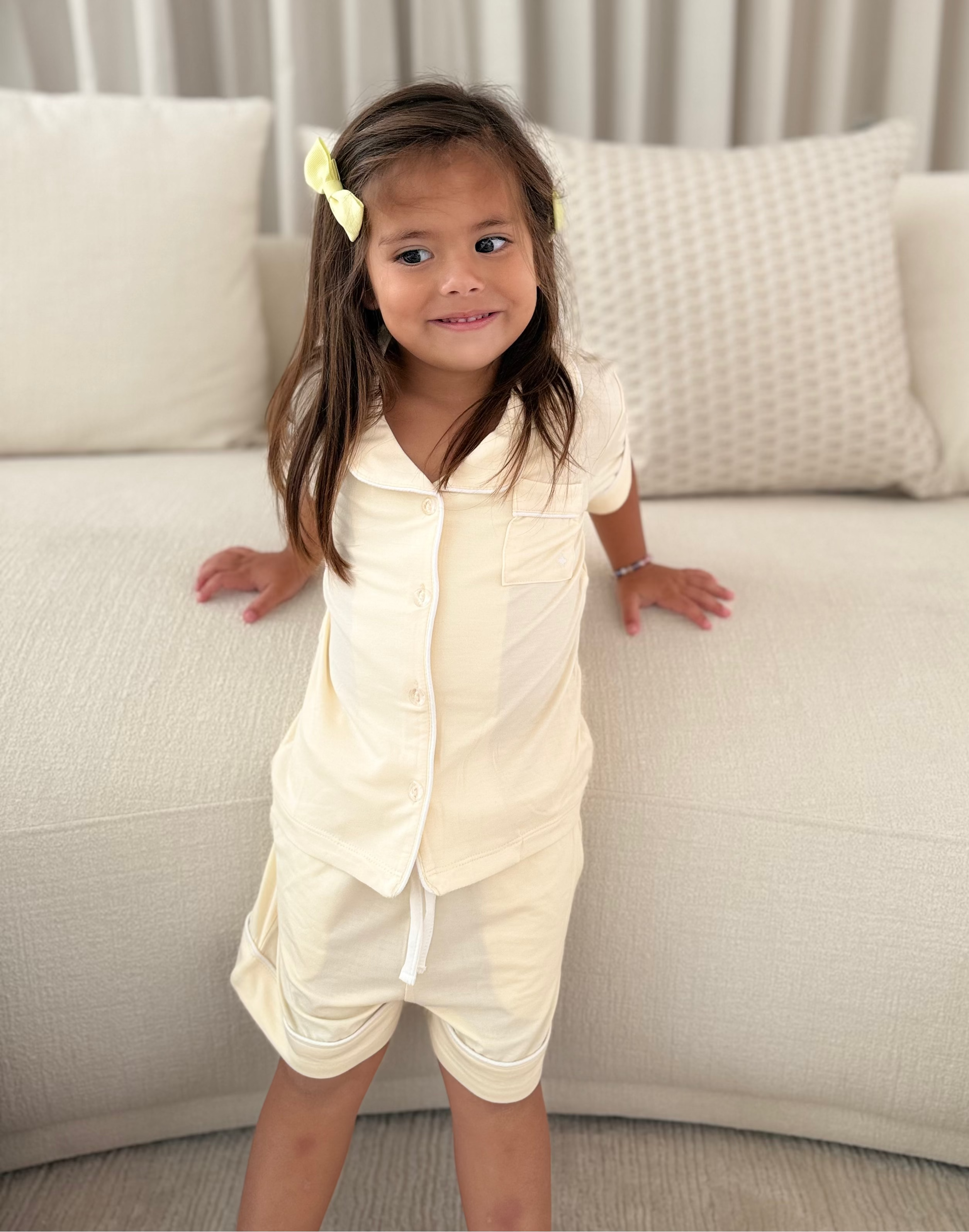 Yellow Bamboo Short Pyjamas