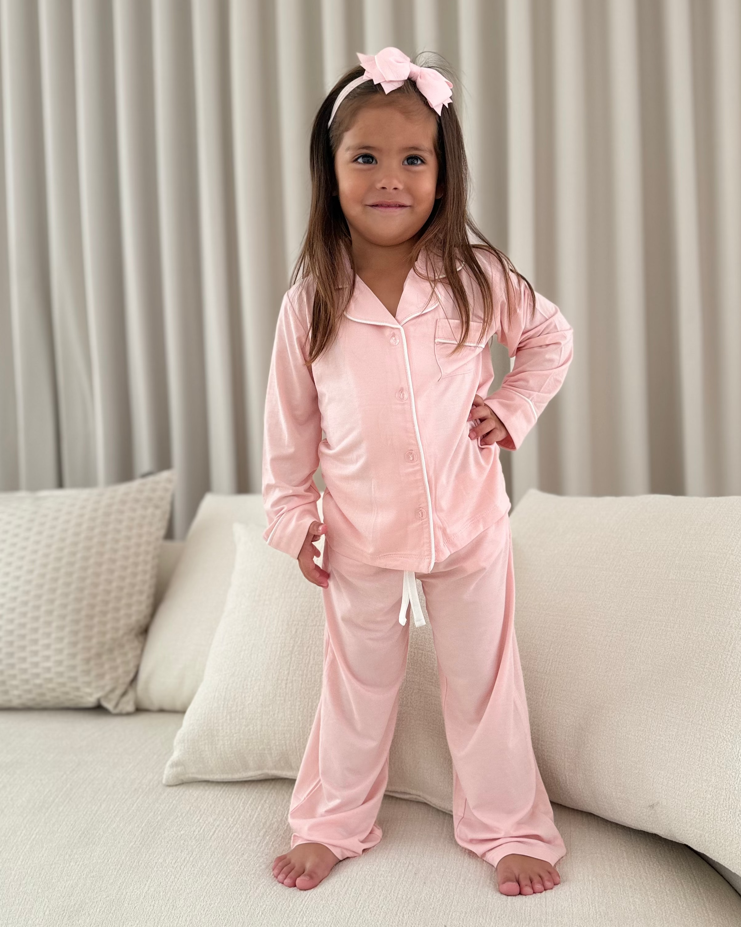 Pink Bamboo Long Pyjamas