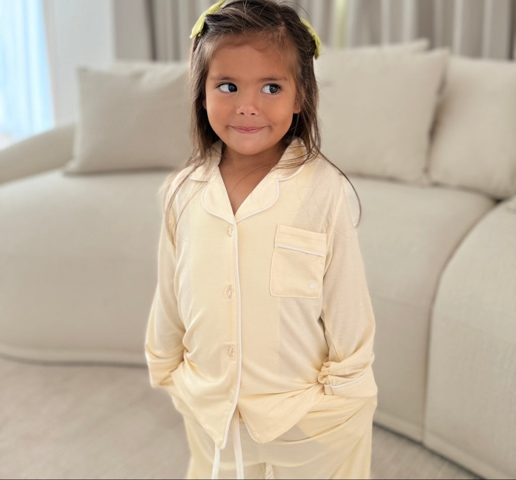 Butter Yellow Bamboo Long Pyjamas