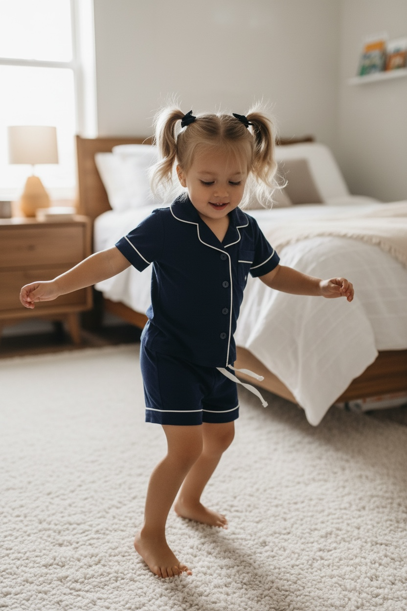 Navy Bamboo Short Pyjamas