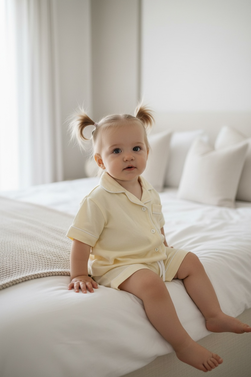 Yellow Bamboo Short Pyjamas