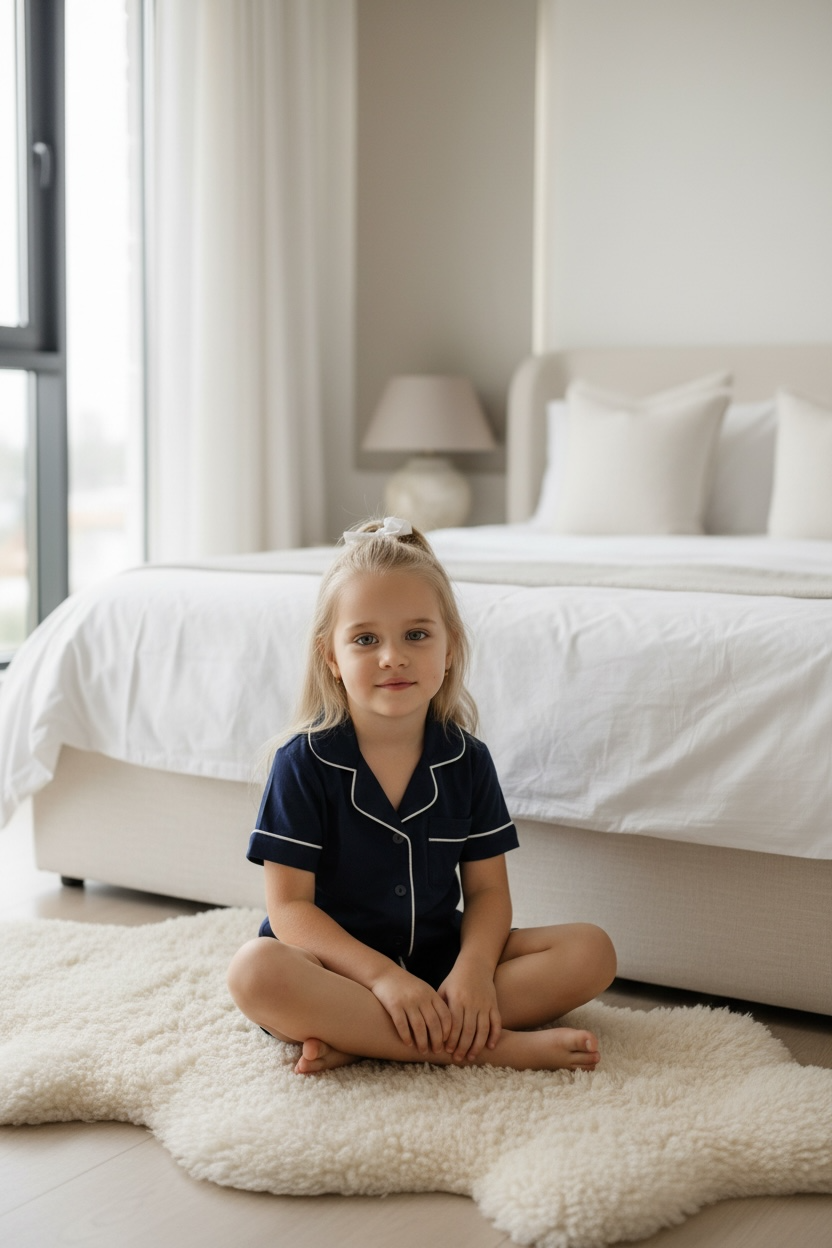 Navy Bamboo Short Pyjamas