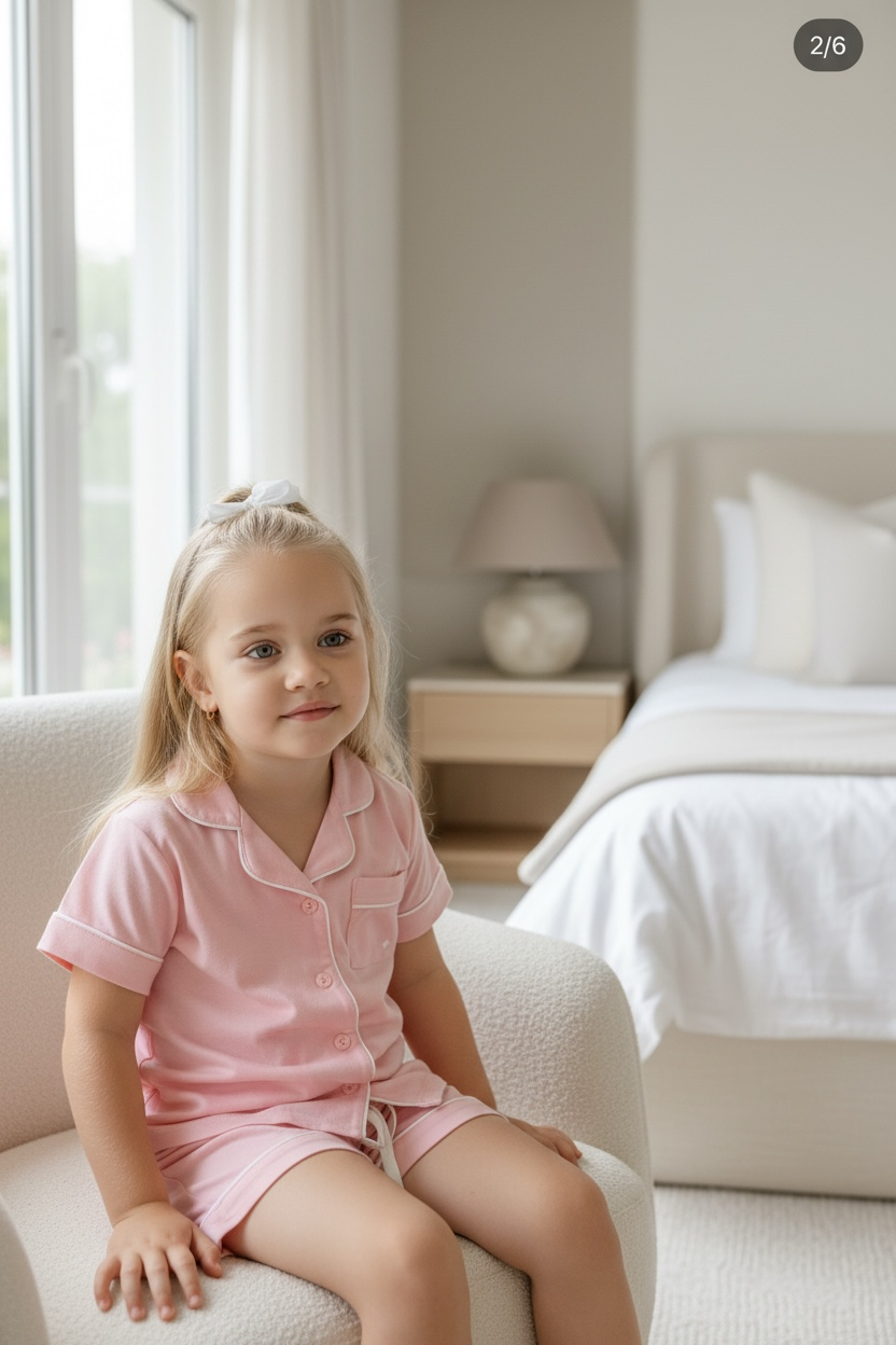 Pink Bamboo Short Pyjamas