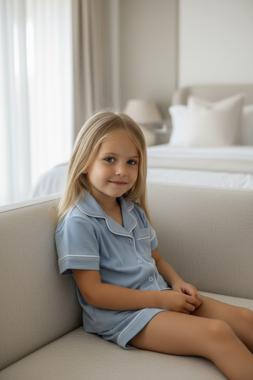 Blue Bamboo Short Pyjamas