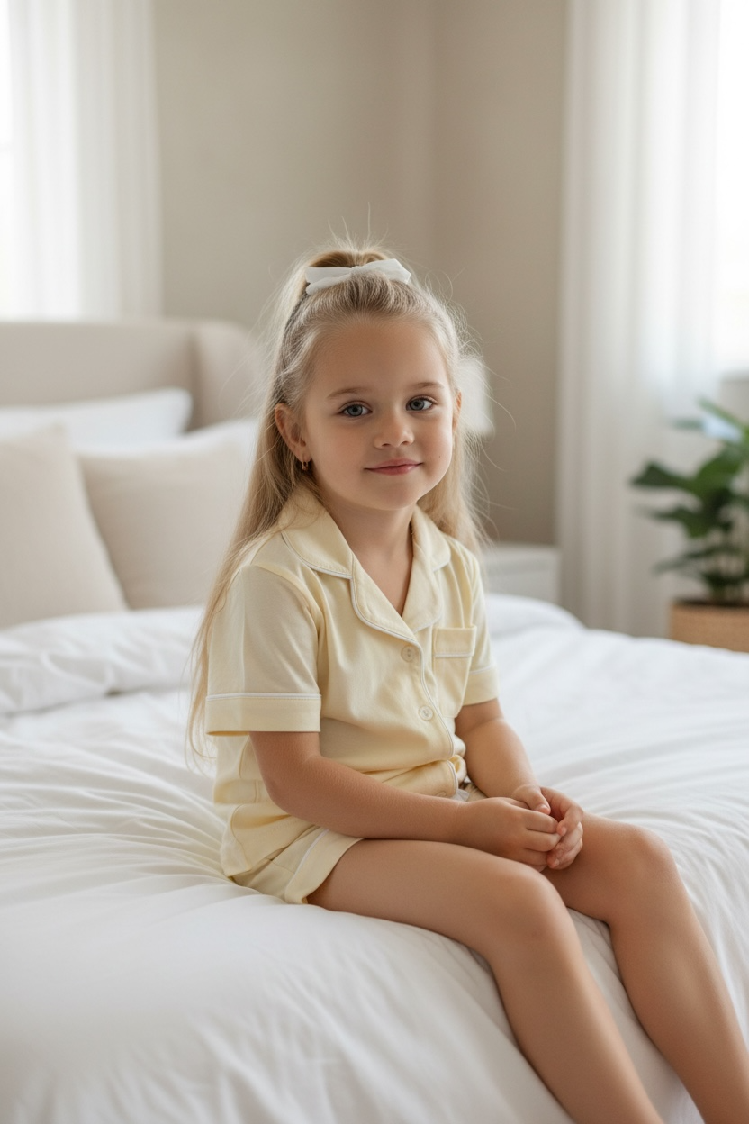 Yellow Bamboo Short Pyjamas